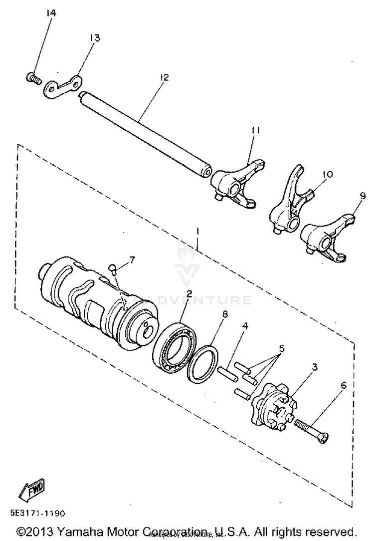Shift Cam Shift Fork Schematic