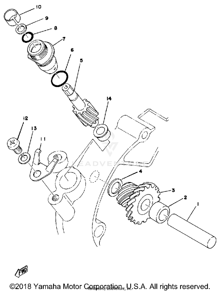 Tachometer Gear Schematic