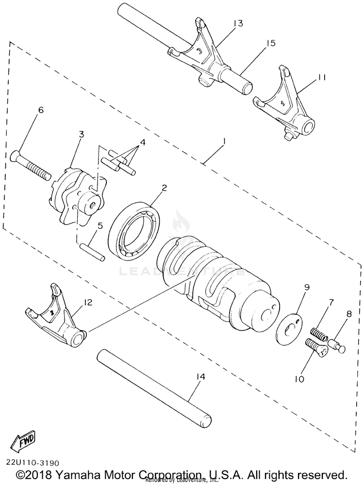 Shift Cam Fork Schematic