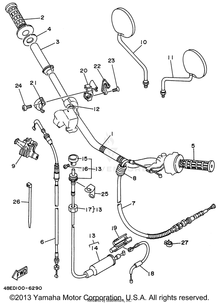 Steering Handle Cable Schematic