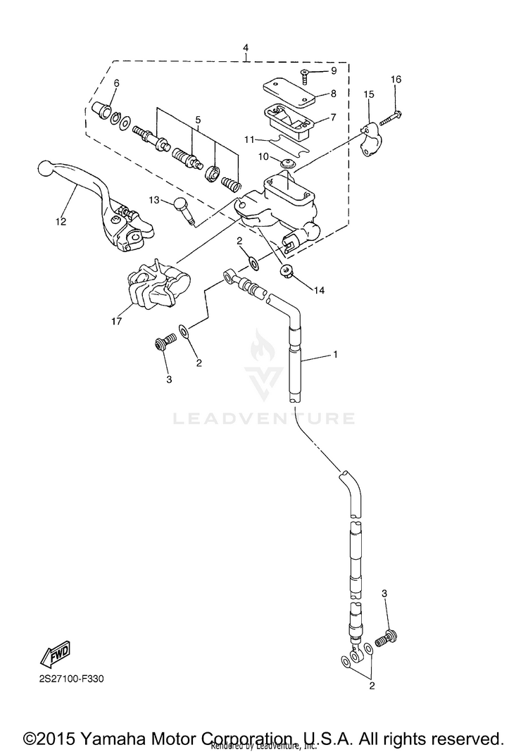 Front Master Cylinder Schematic