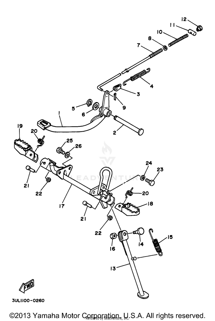 Stand Footrest Schematic