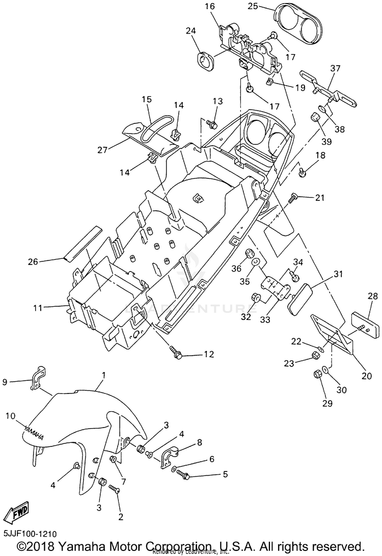 Fender YZFR1 - YZFR1SNC - 2001 Schematic