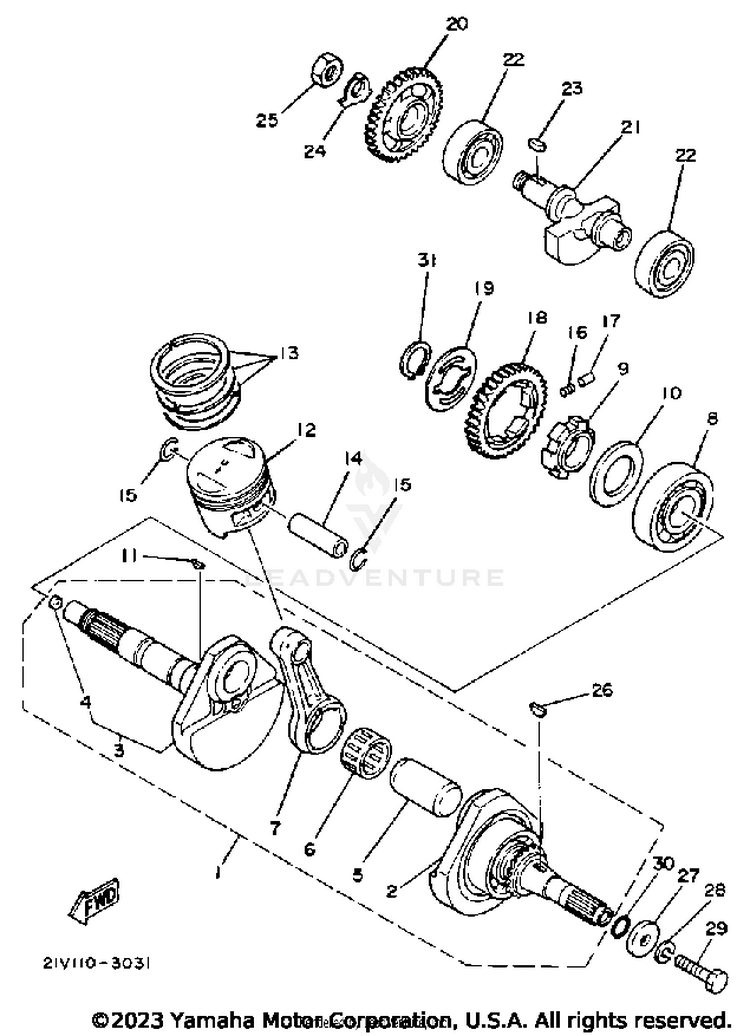 Crankshaft-Piston Schematic