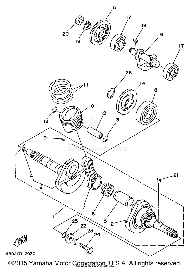 Crankshaft Piston Schematic