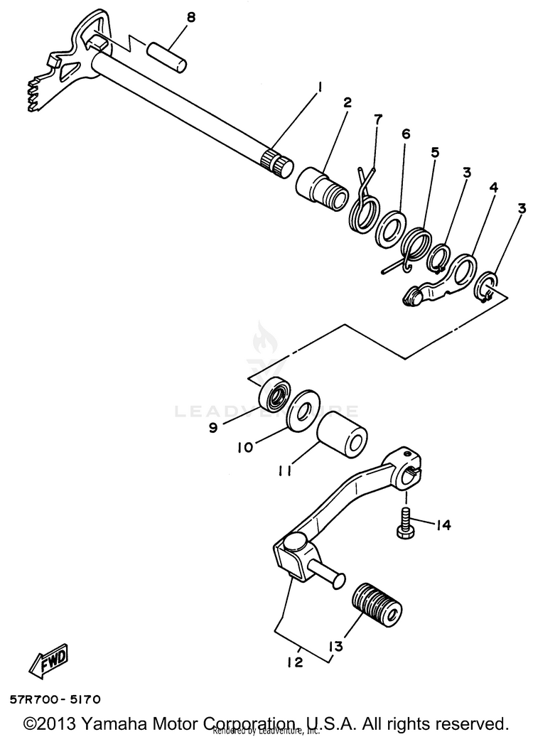 Shift Shaft Schematic