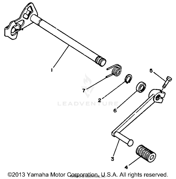 Shift Shaft BLASTER - YFS200B_MN - 1991 Schematic