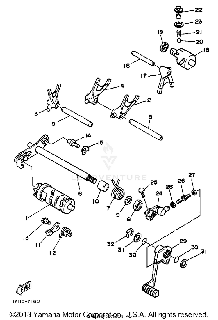 Shift Cam Fork Schematic