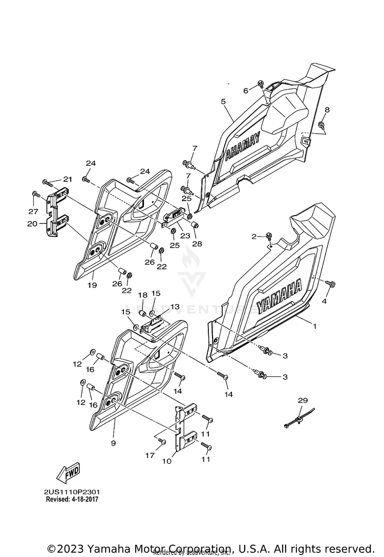 Side Cover 2 VIKING VI EPS SE - YXC700PSFS - 2015 Schematic