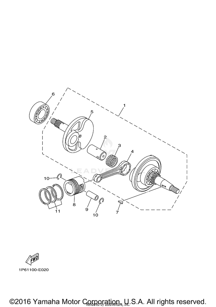 Crankshaft Piston Schematic