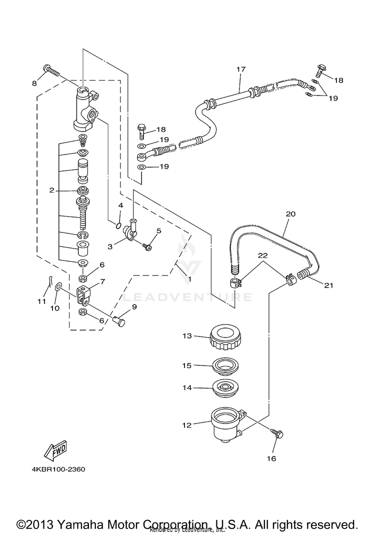 Rear Master Cylinder Schematic