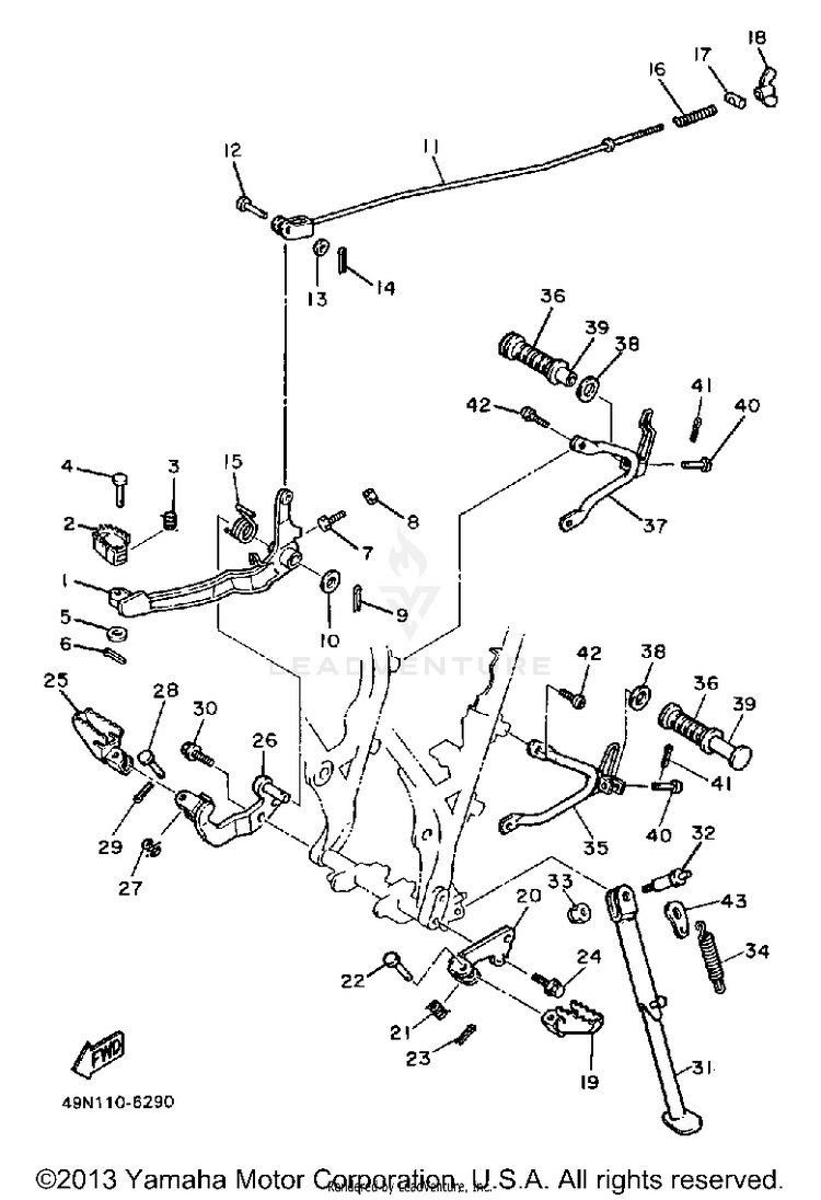 Stand - Footrest Schematic