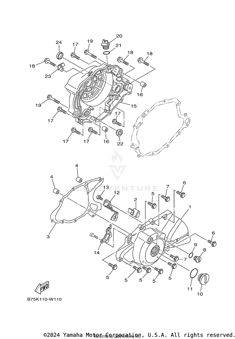 Crankcase Cover 1 Schematic