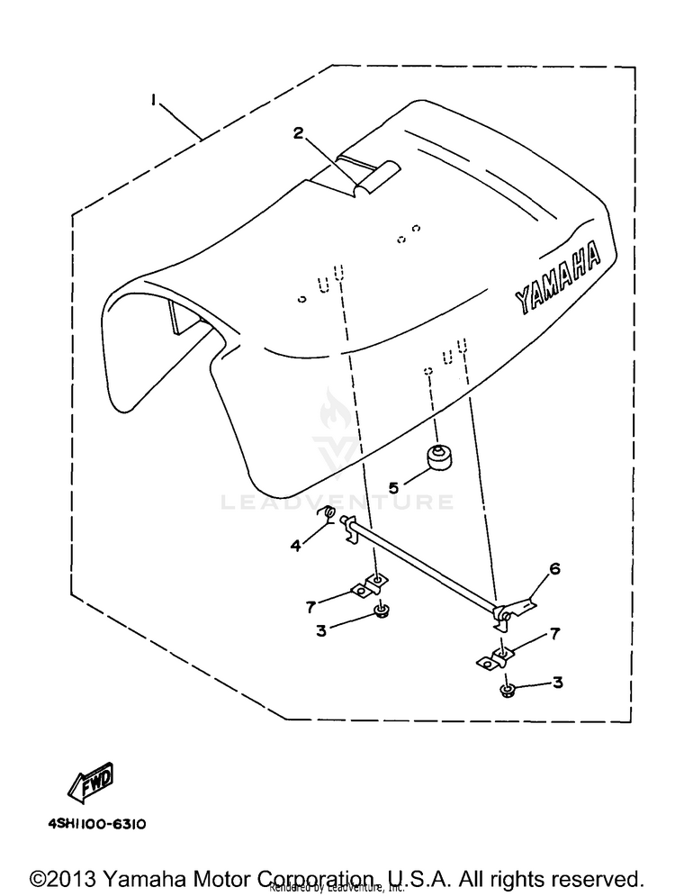 Seat KODIAK 4WD - YFM400FWJ - 1997 Schematic