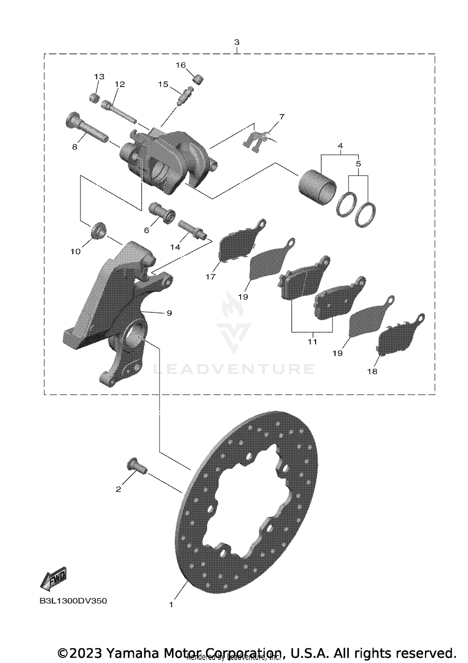REAR BRAKE CALIPER