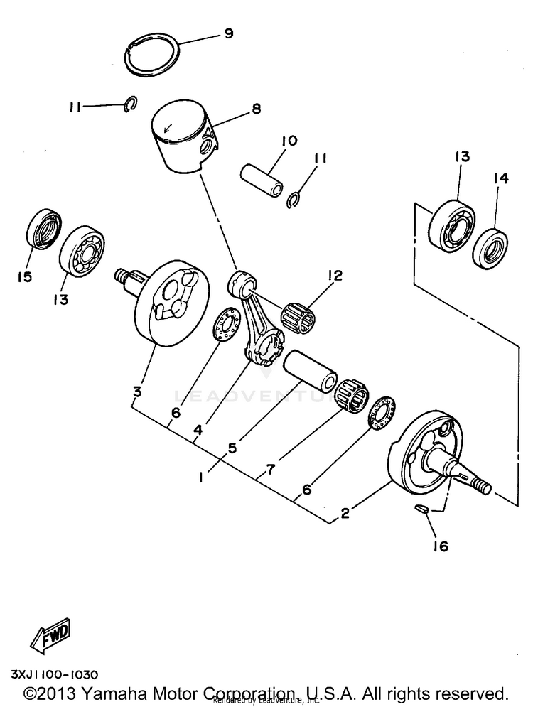 Crankshaft - Piston Schematic