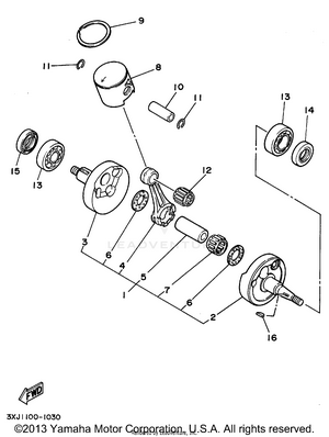 Crankshaft - Piston Schematic