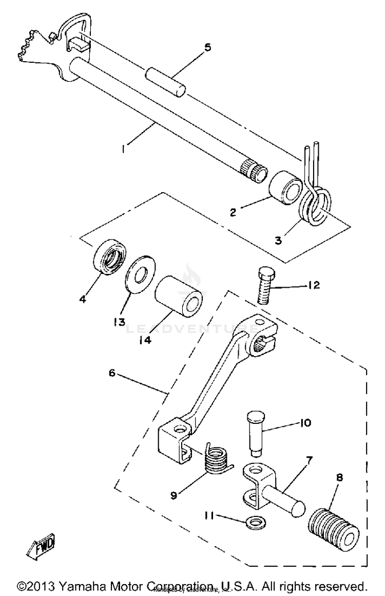 Shift Shaft-Pedal Schematic