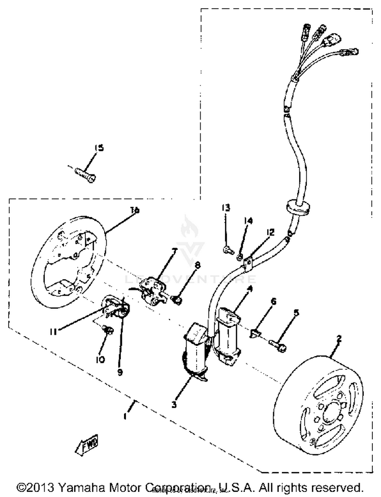 Flywheel Magneto Gt80c GT80C - 1976 Schematic