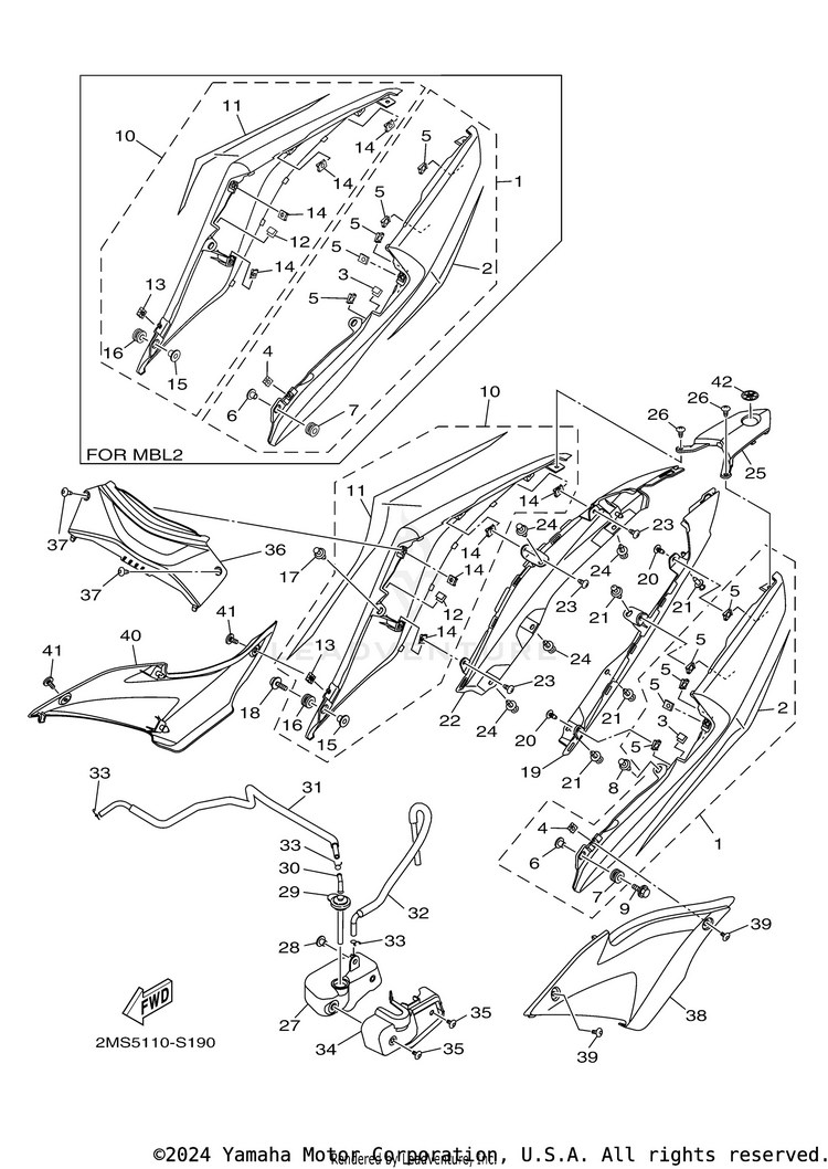 Side Cover R3 - YZFR3HB - 2017 Schematic