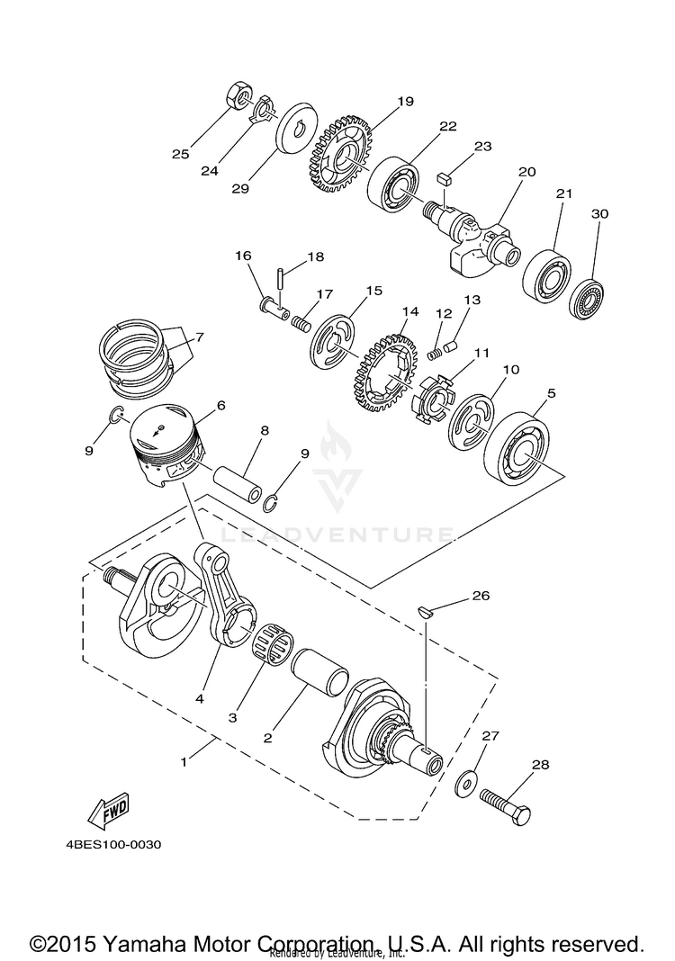 Crankshaft Piston Schematic