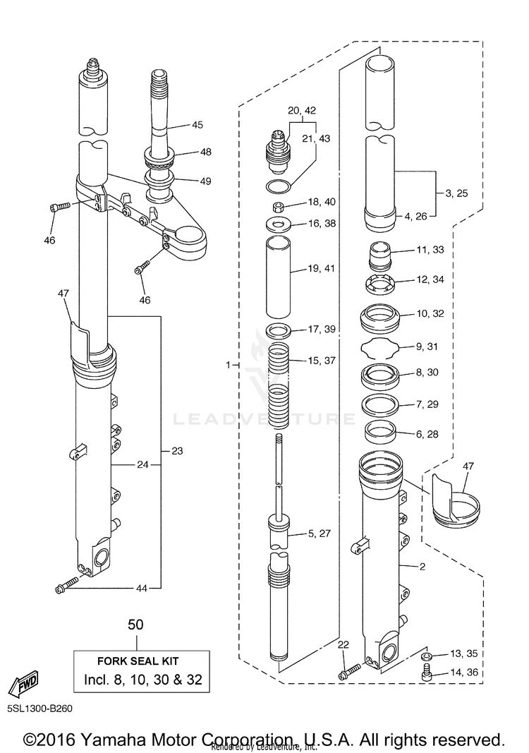 Front Fork Schematic