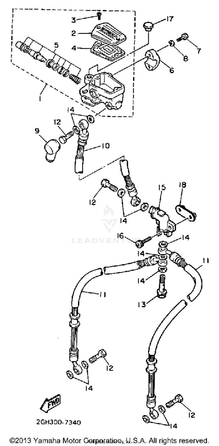 Front Master Cylinder Schematic