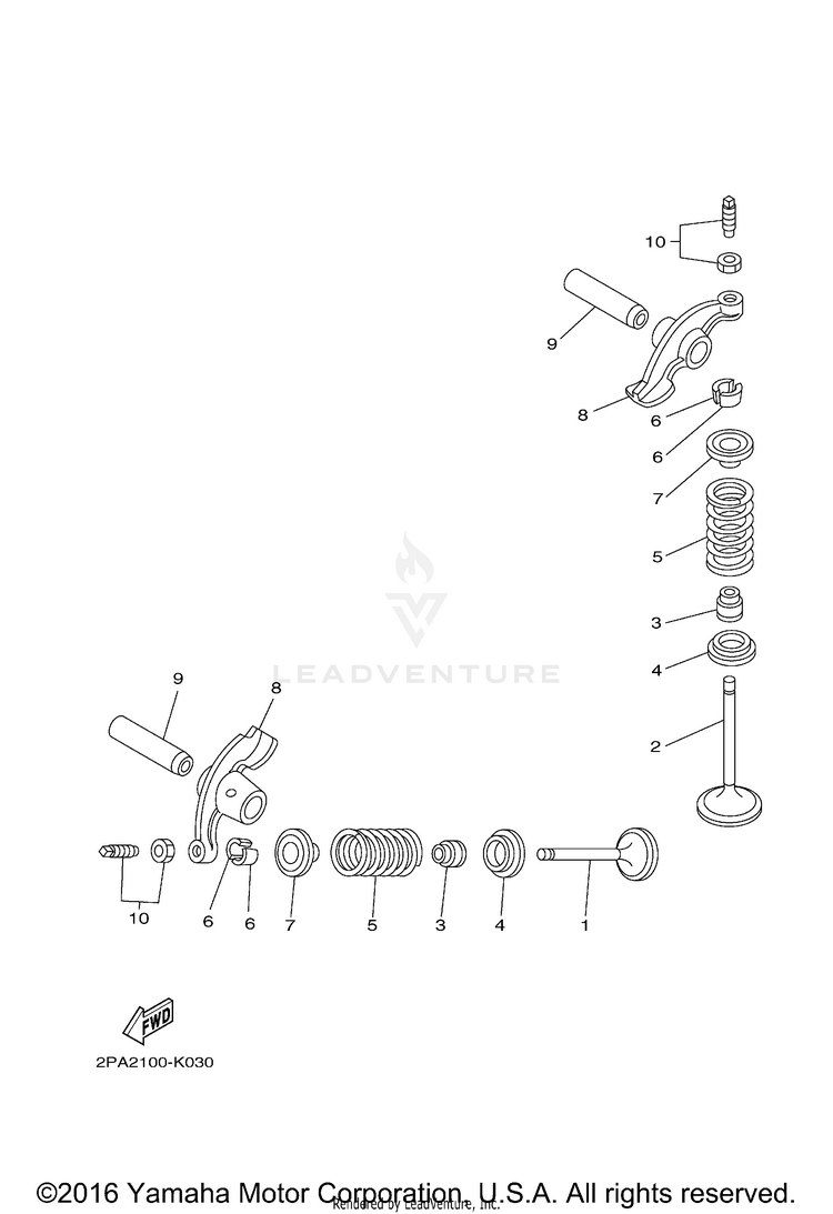 Valve RAPTOR 125 - YFM125RBL - 2012 Schematic