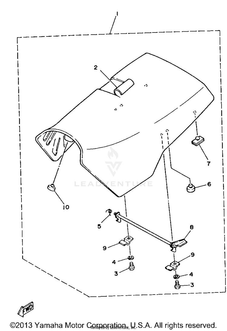 Seat BIG BEAR 4WD - YFM350FWB - 1991 Schematic