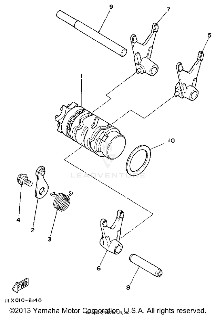 Shift Cam-Fork Schematic