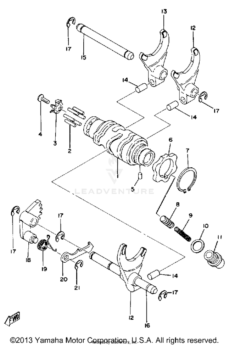 Shift Cam - Fork Schematic