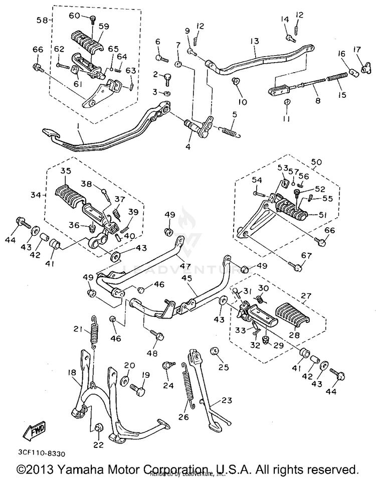 Stand Footrest Schematic