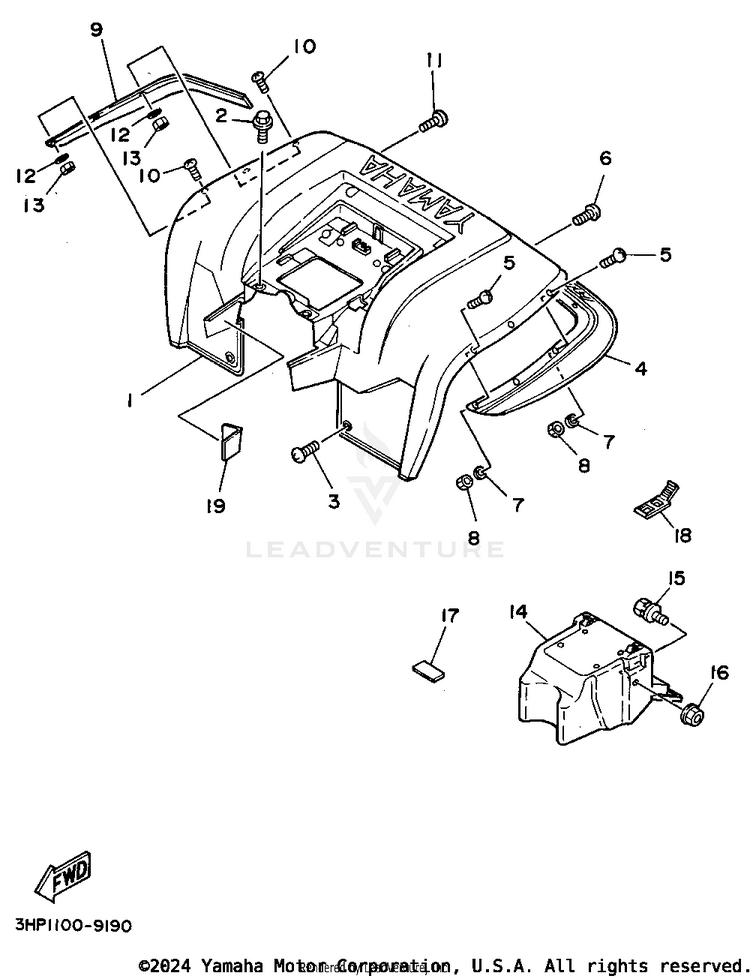 Rear Fender Schematic
