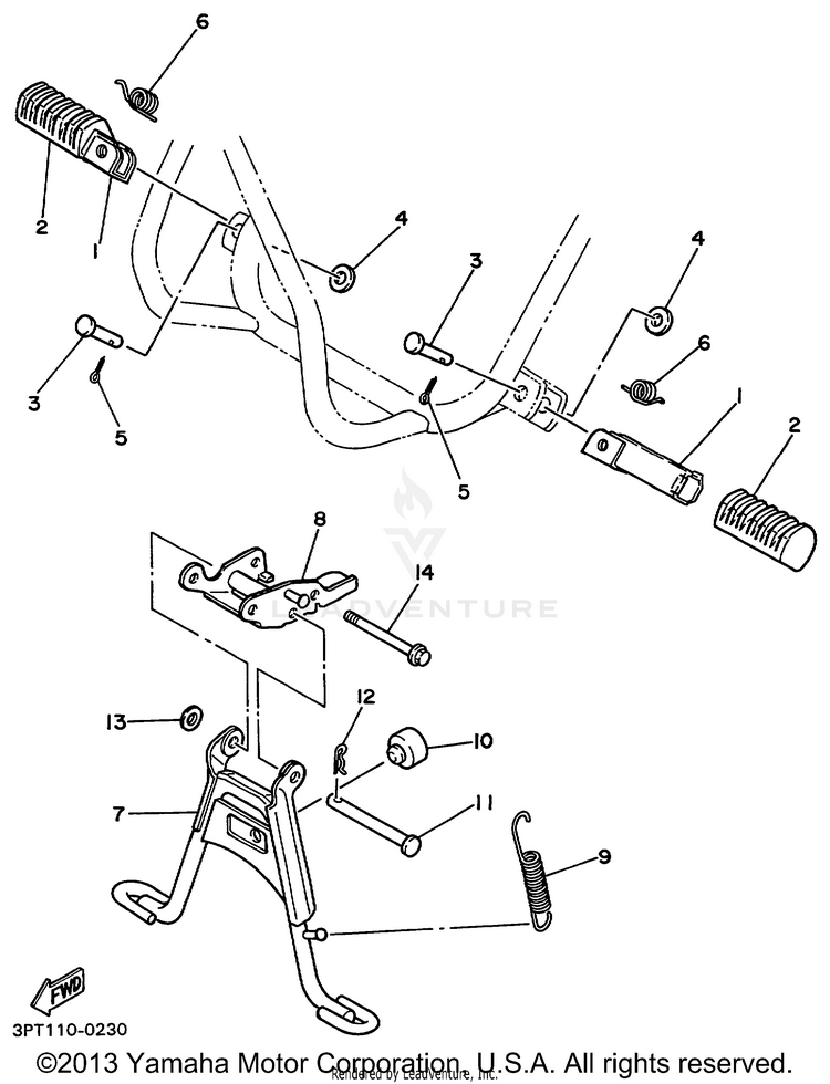 Stand Footrest Schematic
