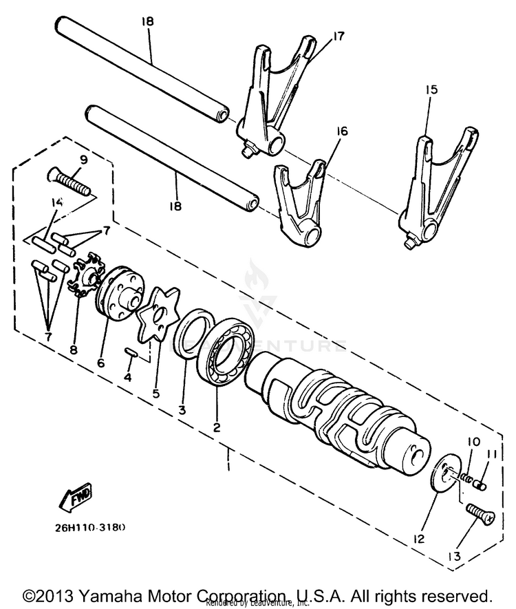 Shift Cam Fork Schematic