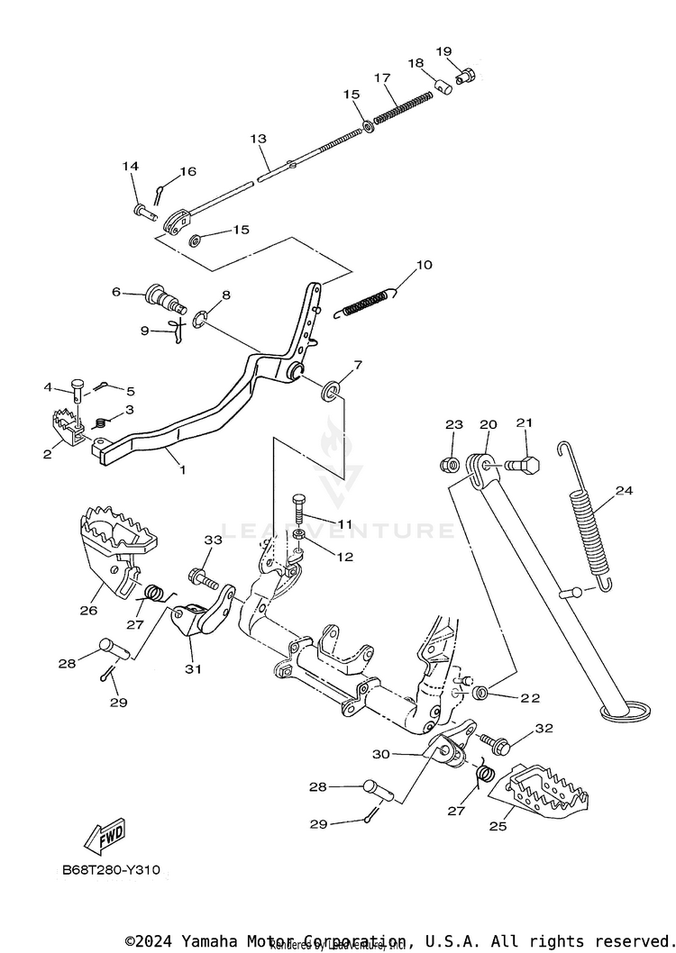 Stand & Footrest Schematic
