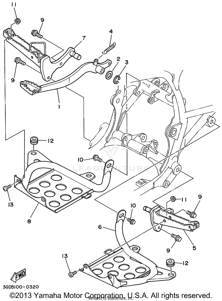 Stand Footrest Schematic