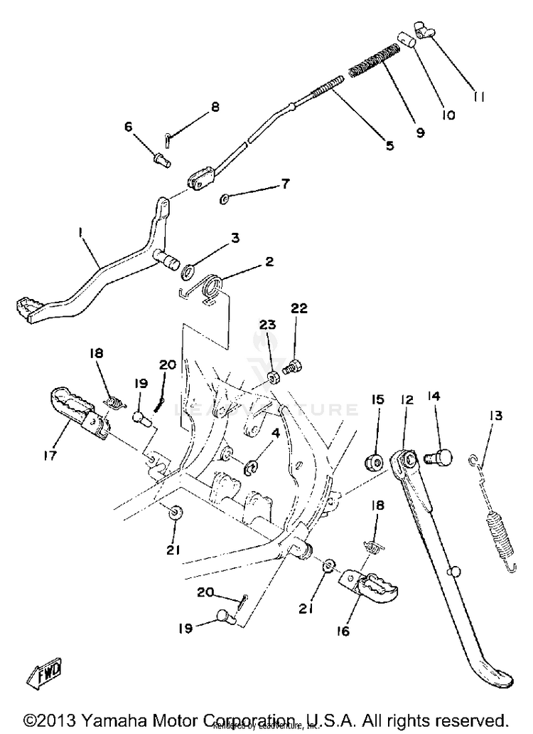 Stand - Footrest Schematic