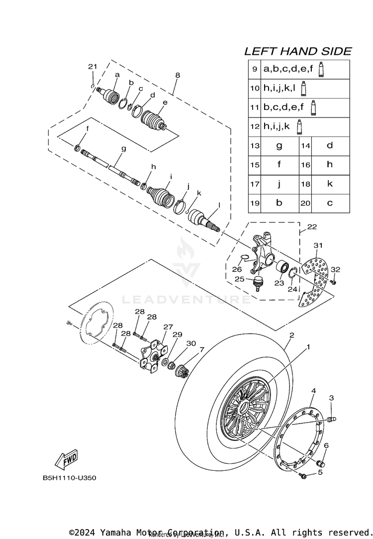 Front Wheel Schematic