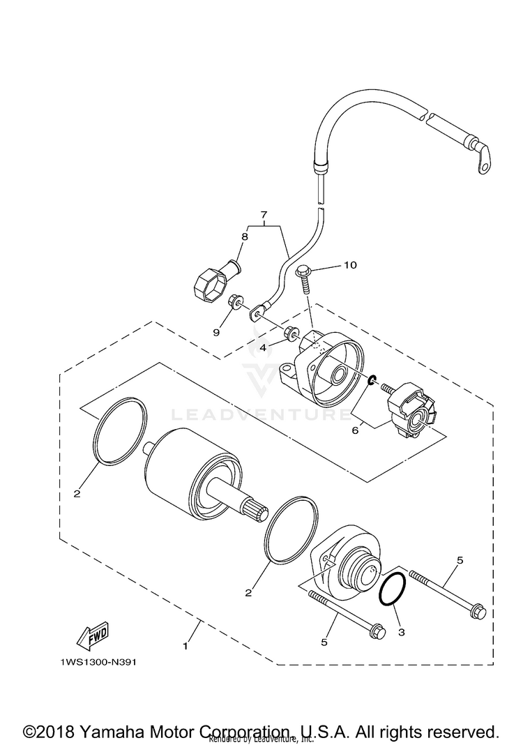 Starting Motor FZ07 - FZ07GCGY - 2016 Schematic
