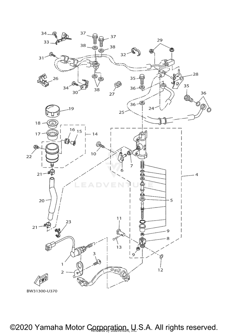 Rear Master Cylinder Schematic