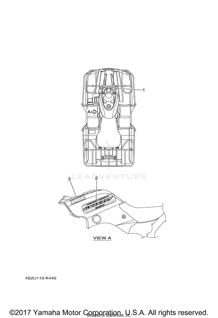 Graphics GRIZZLY 350 1RS 4WD HUNTER - YFM35FGIHA - 2011 Schematic