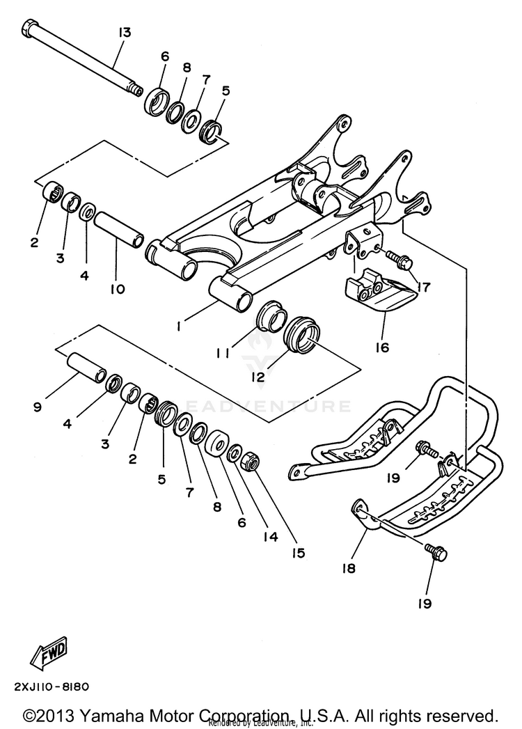 Rear Arm BLASTER - YFS200H - 1996 Schematic