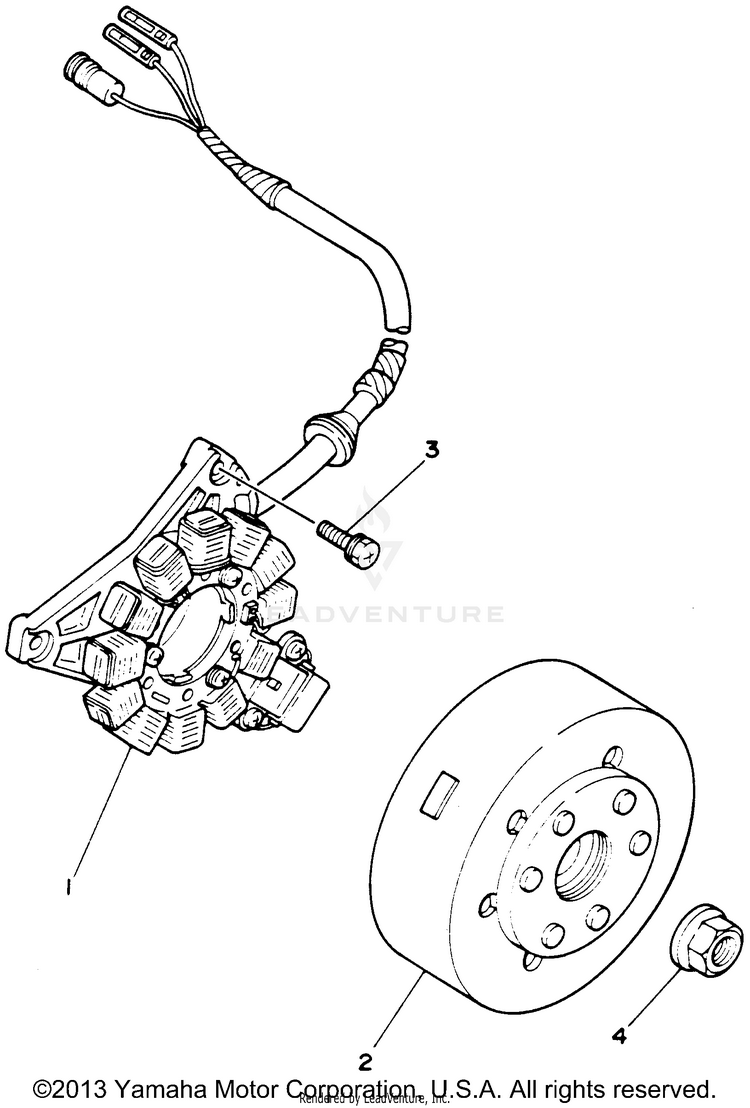 Generator BANSHEE - YFZ350F - 1994 Schematic