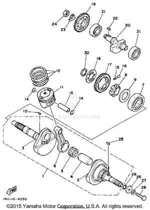 Crankshaft - Piston Schematic