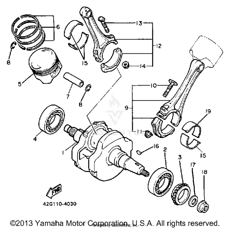 Crankshaft Piston Schematic