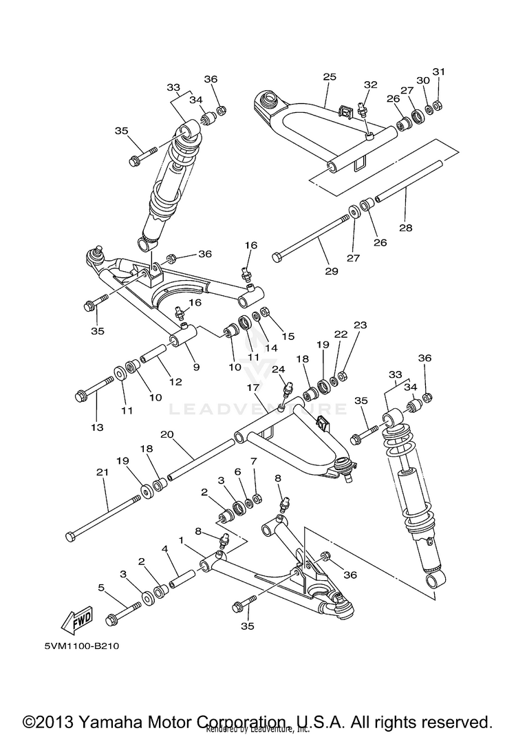Front Suspension Wheel Schematic