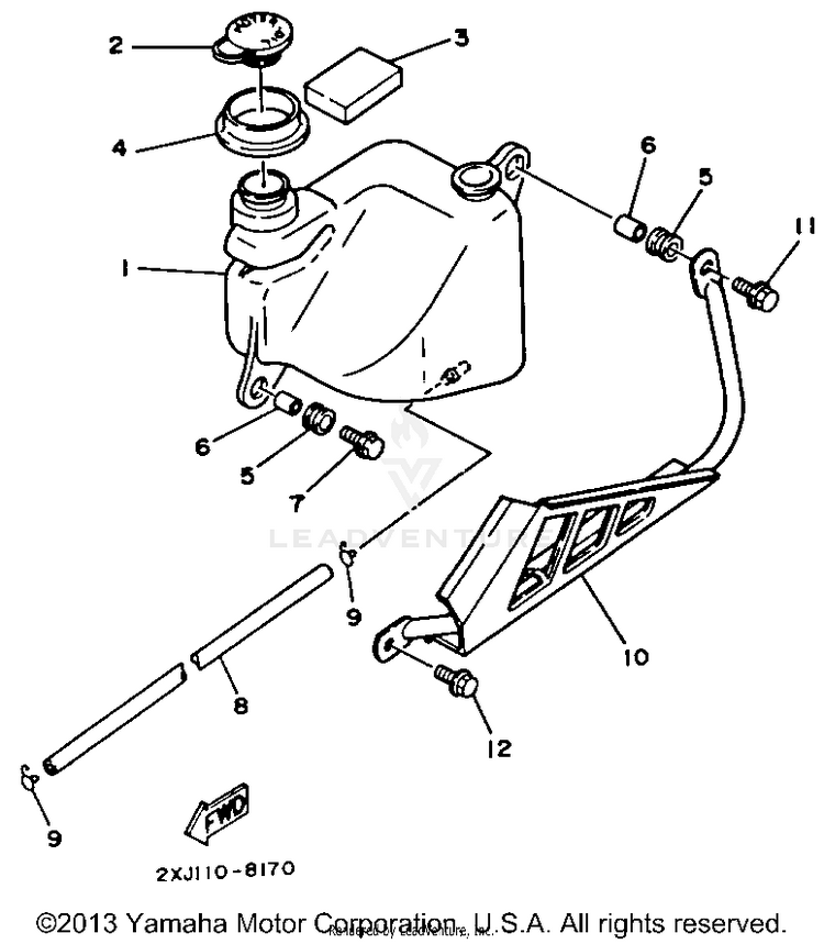 Oil Tank BLASTER - YFS200D - 1992 Schematic