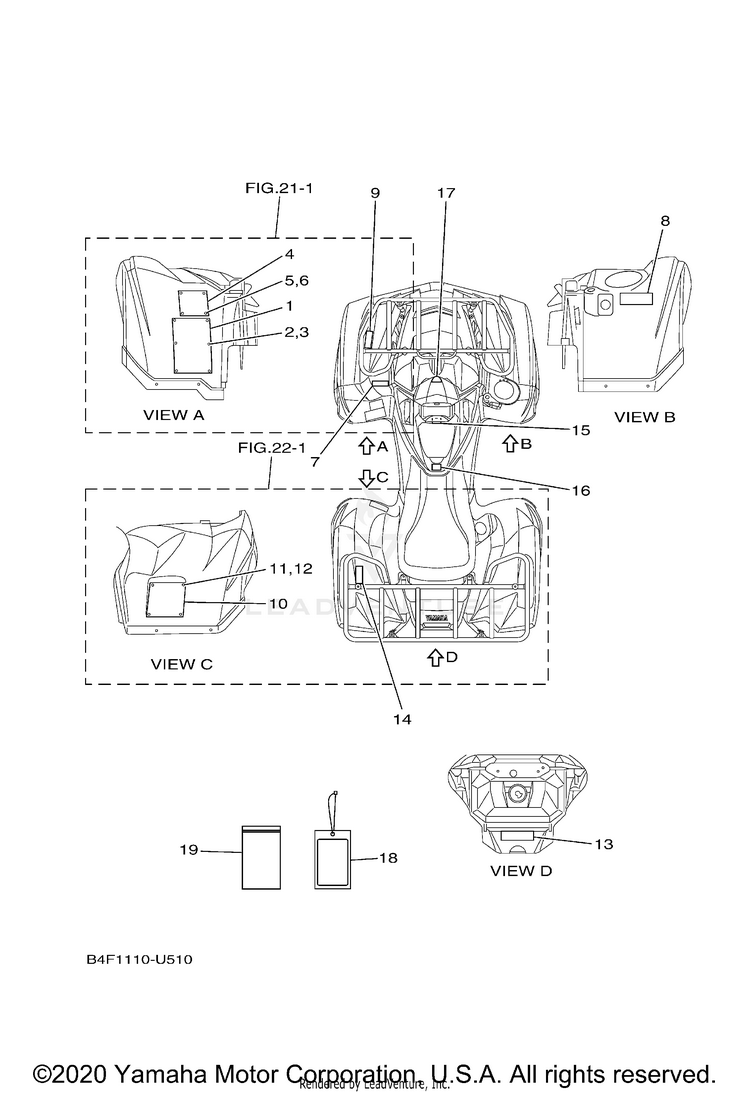 Emblem Label 1 GRIZZLY EPS SPECIAL - YFM70GPSLS - 2020 Schematic