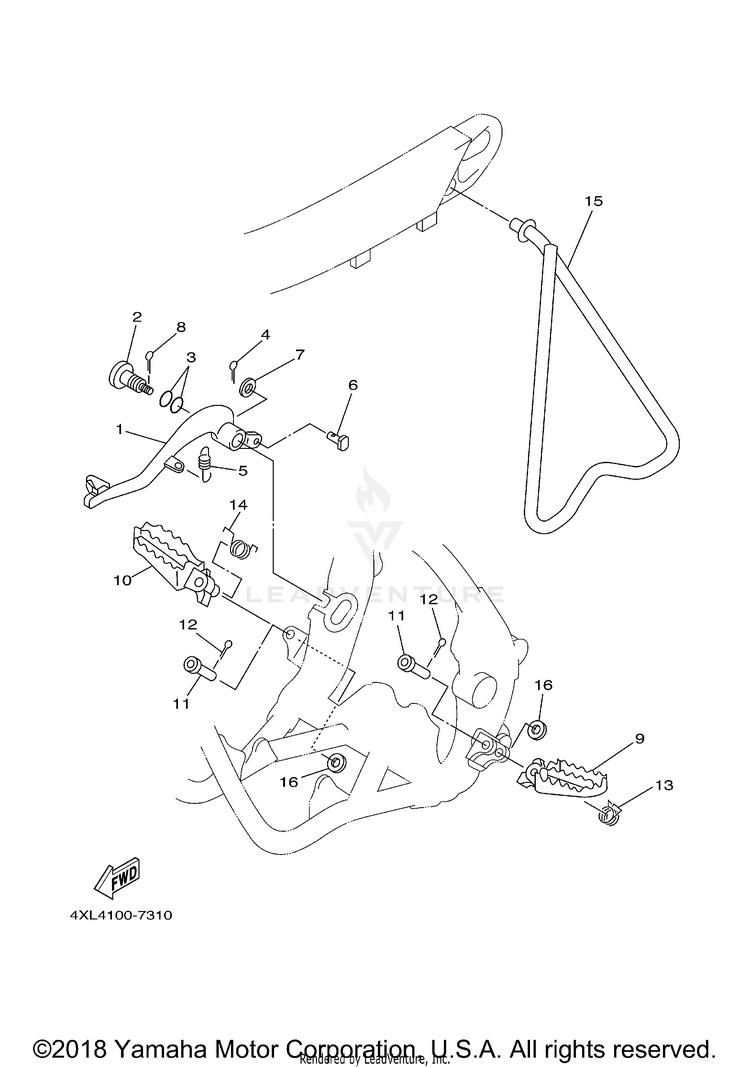 Stand Footrest Schematic